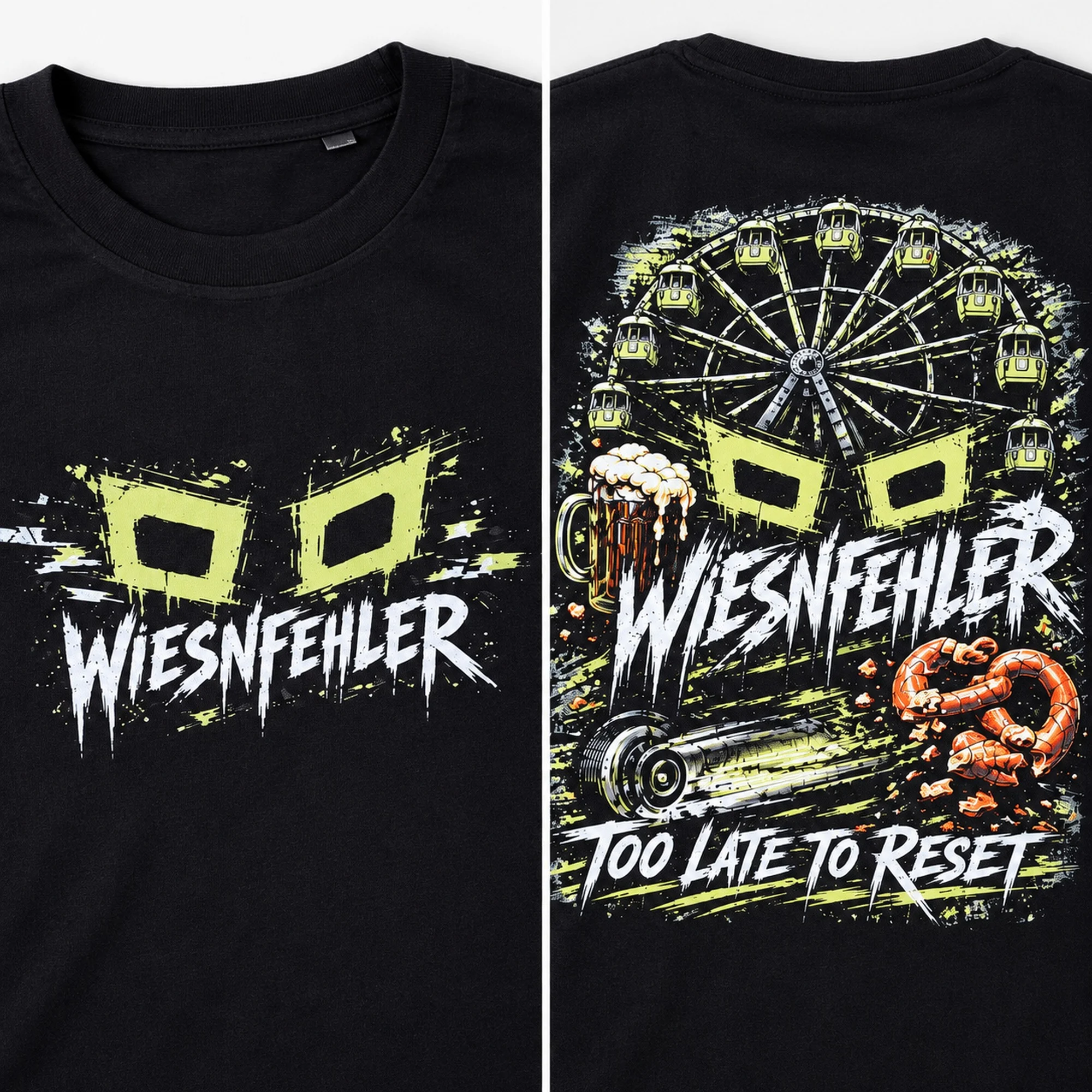 GL!TCH WIESNFEHLER Front- und Backprint Detailansicht